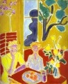Two Girls with Yellow and Red Background 1947 abstract fauvism Henri Matisse